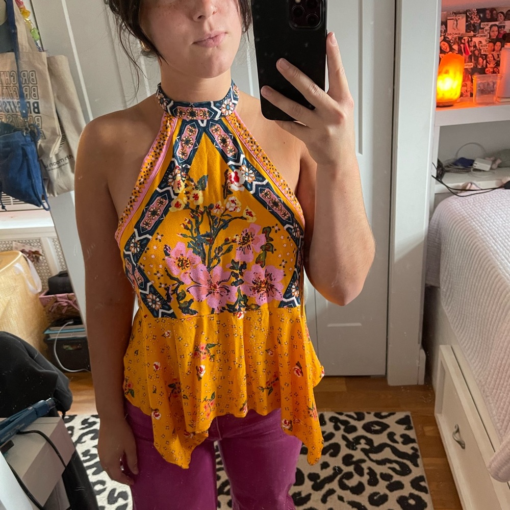 Free People Halter Tie Top